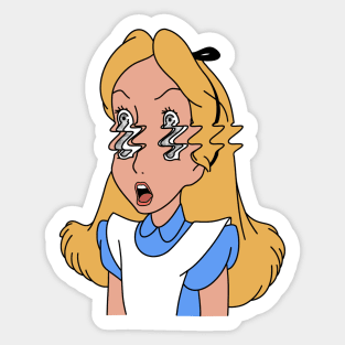 Alice in Wonderland Trippy Sticker